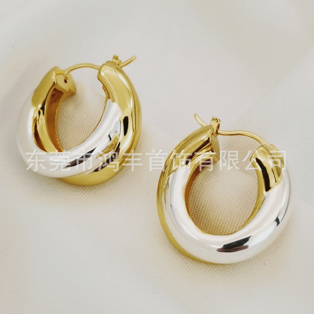 Wholesale Two-tone vintage earrings